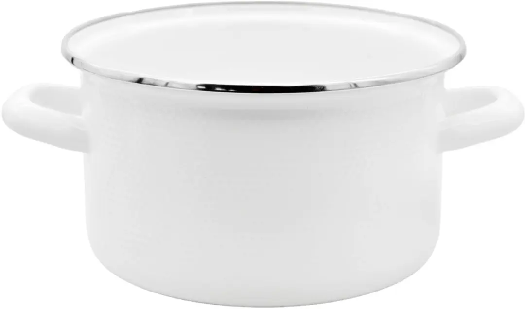 Meyerhoff Emaille Kookpan 3L 18cm - Wit/Grijs