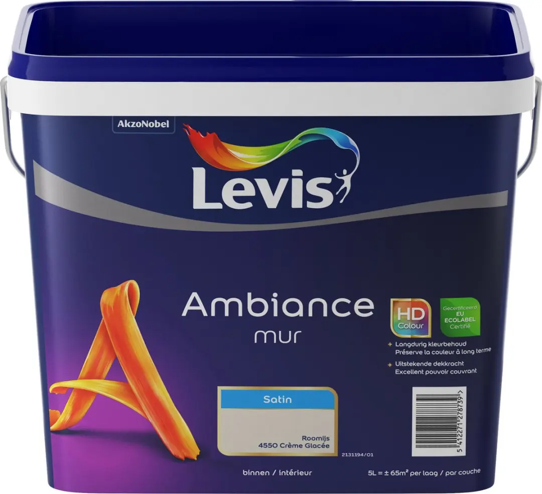 Levi's Ambiance Mur Satin Roomijs Verf 5L