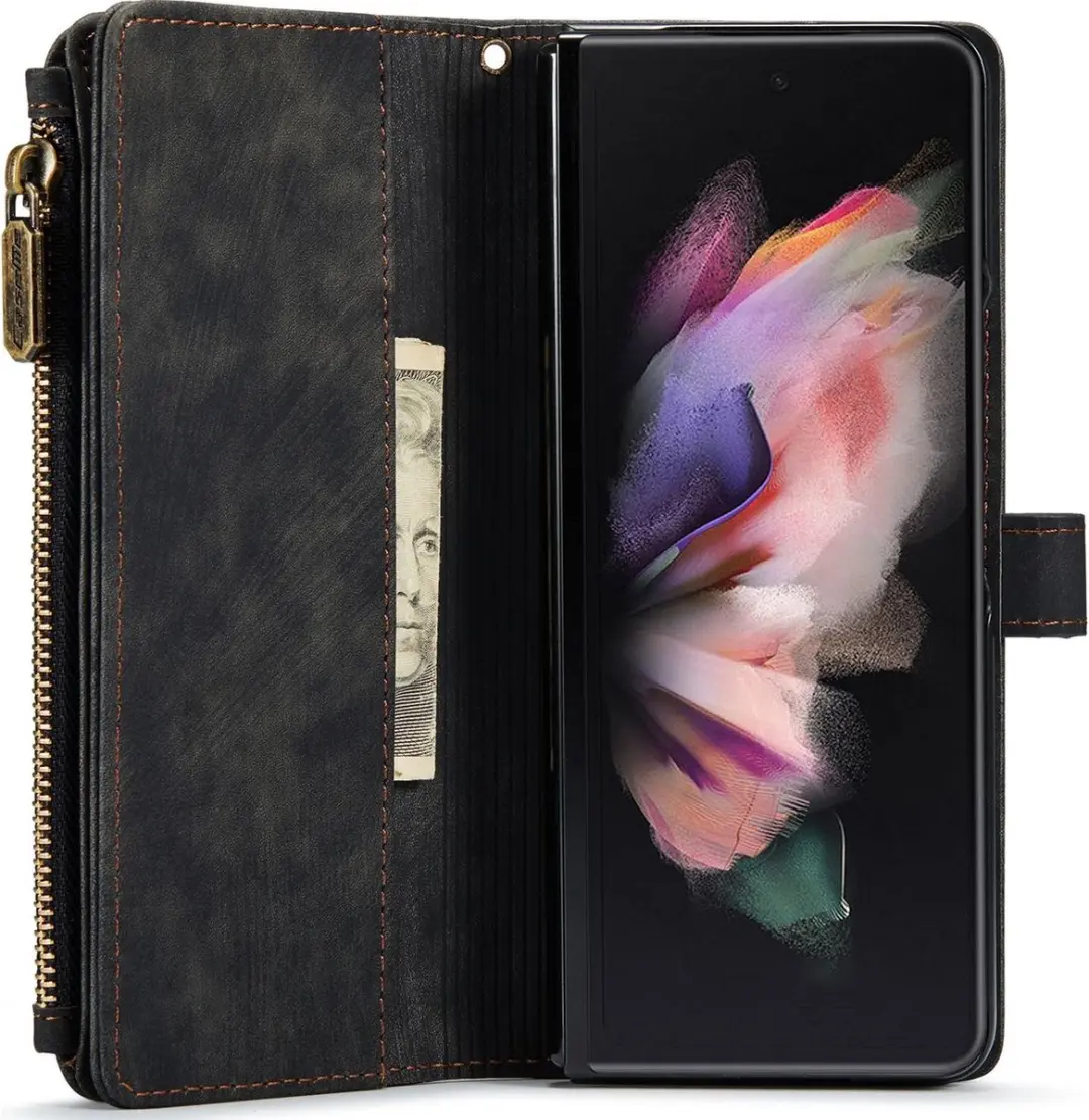 Caseme C30 Bookcase Portemonnee - Samsung Galaxy Z Fold 4 - Zwart