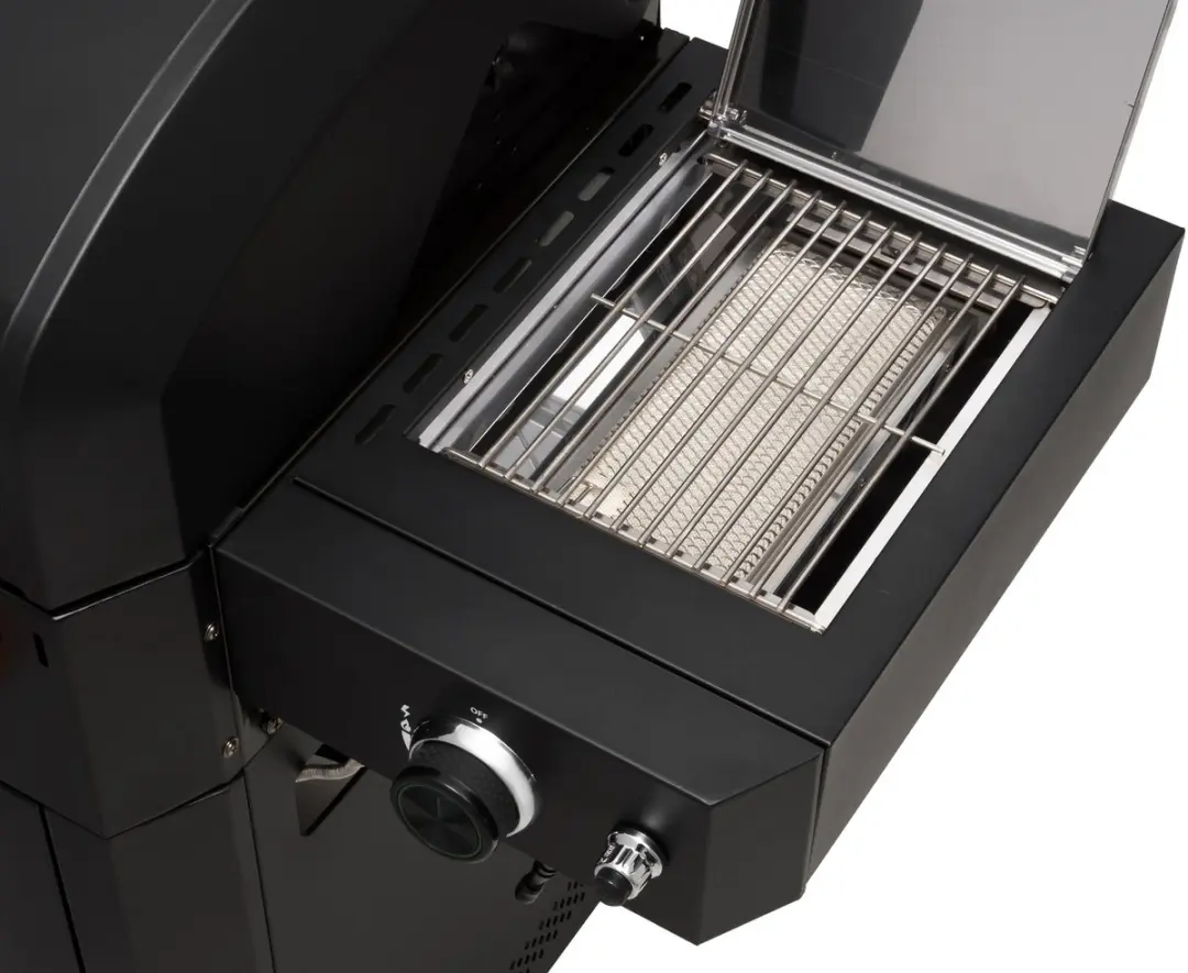 Mustang Gasbarbecue Connoisseur 3+1 15kW - 4 Branders - Zwart