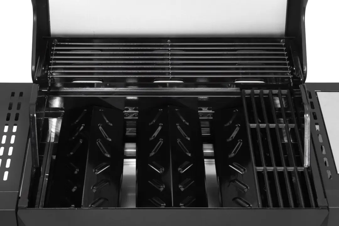 Mustang Gasbarbecue Connoisseur 3+1 15kW - 4 Branders - Zwart