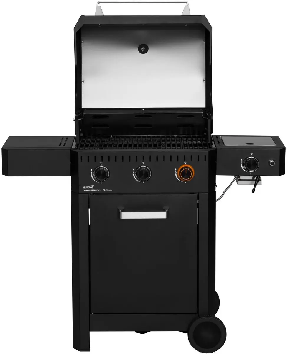 Mustang Gasbarbecue Connoisseur 3+1 15kW - 4 Branders - Zwart - afbeelding 6 van 6