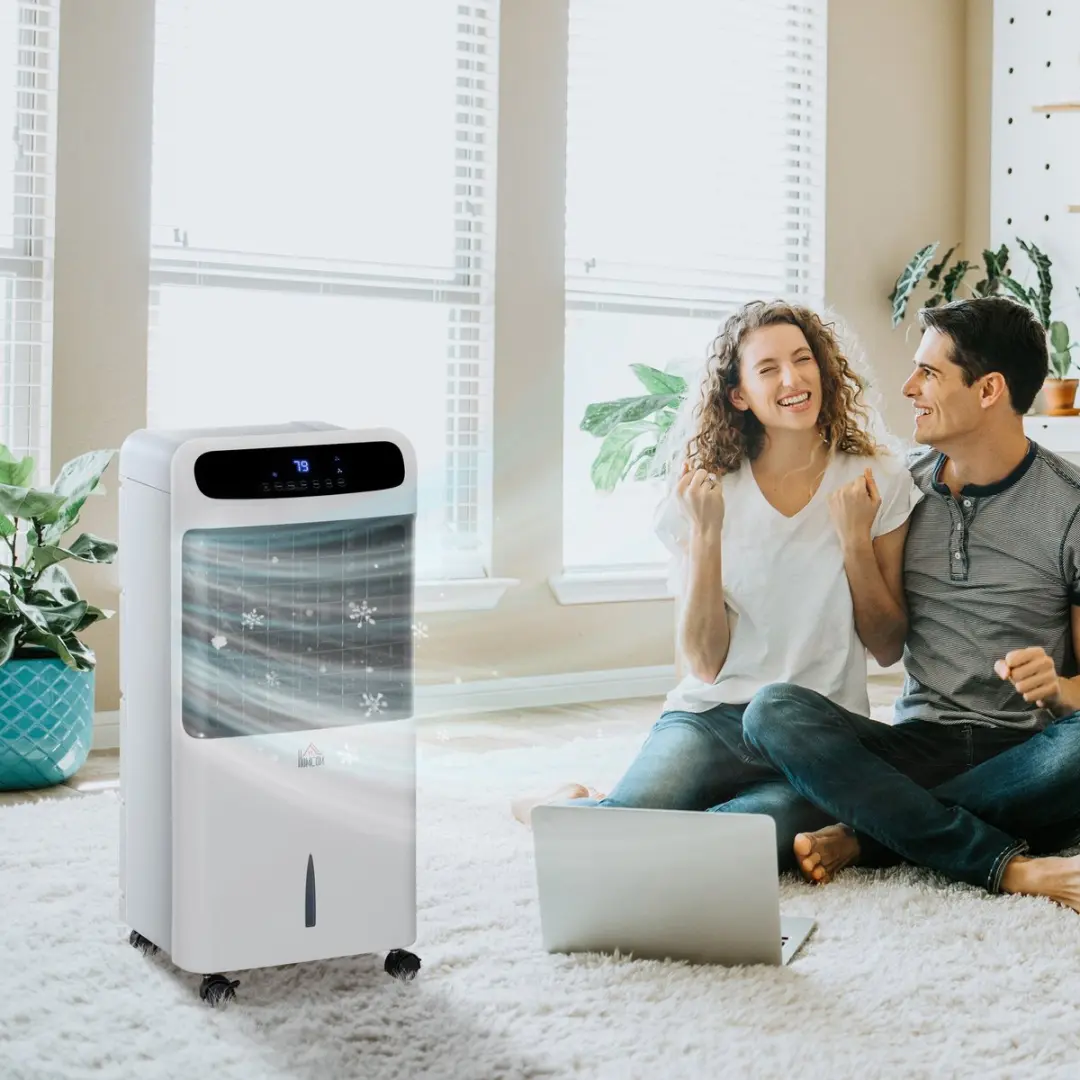 Homcom 4-in-1 Aircooler 12L - Wit