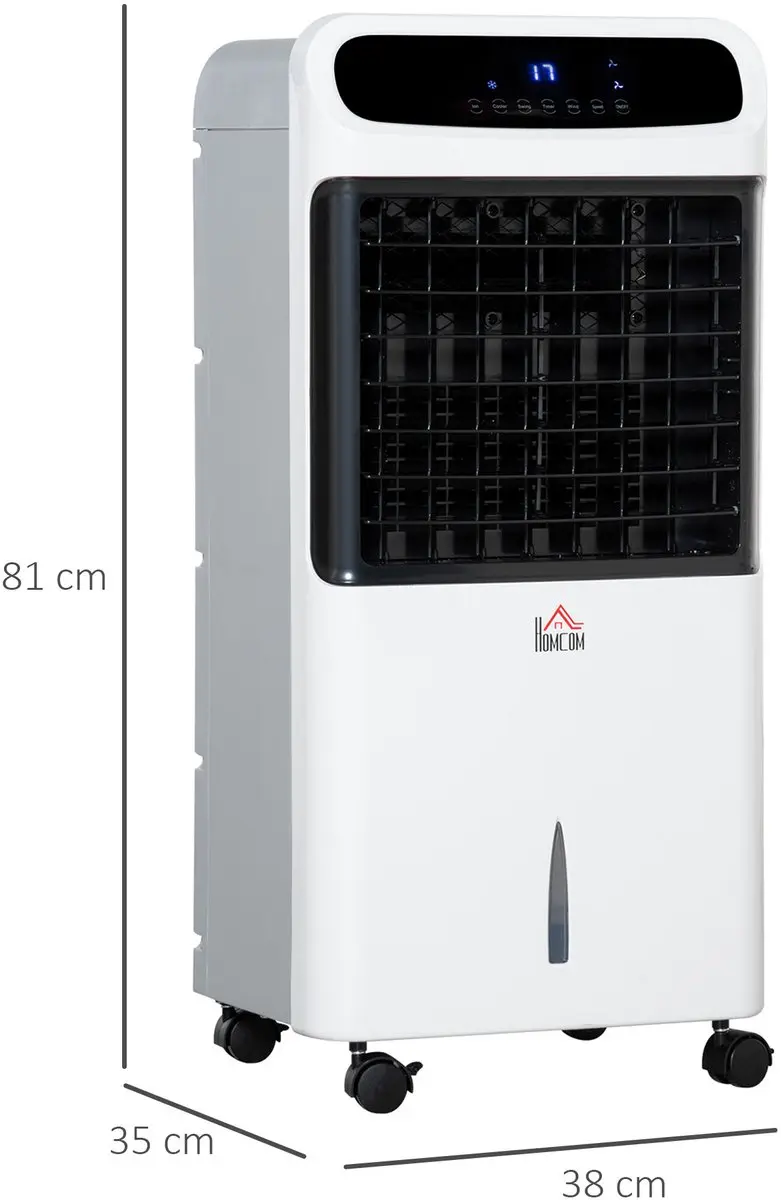 Homcom 4-in-1 Aircooler 12L - Wit