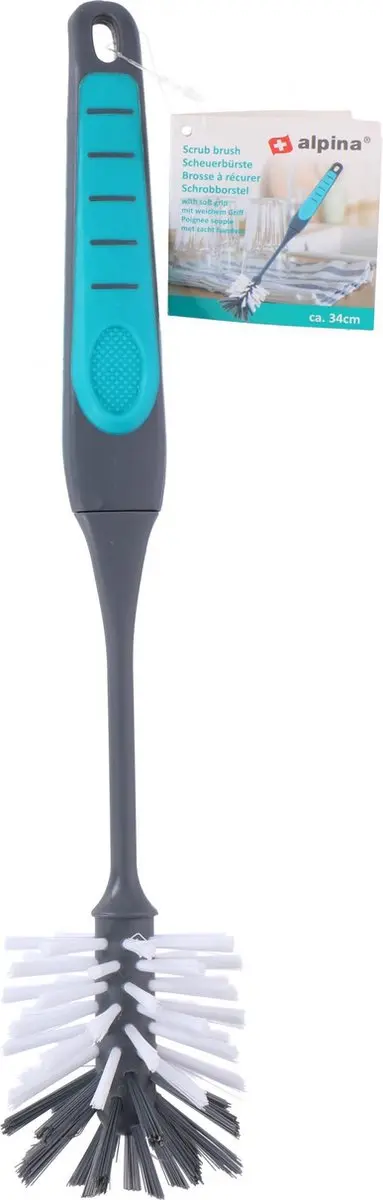 Alpina Schrobborstel Steel 34cm - Grijs/Blauw - afbeelding 4 van 4