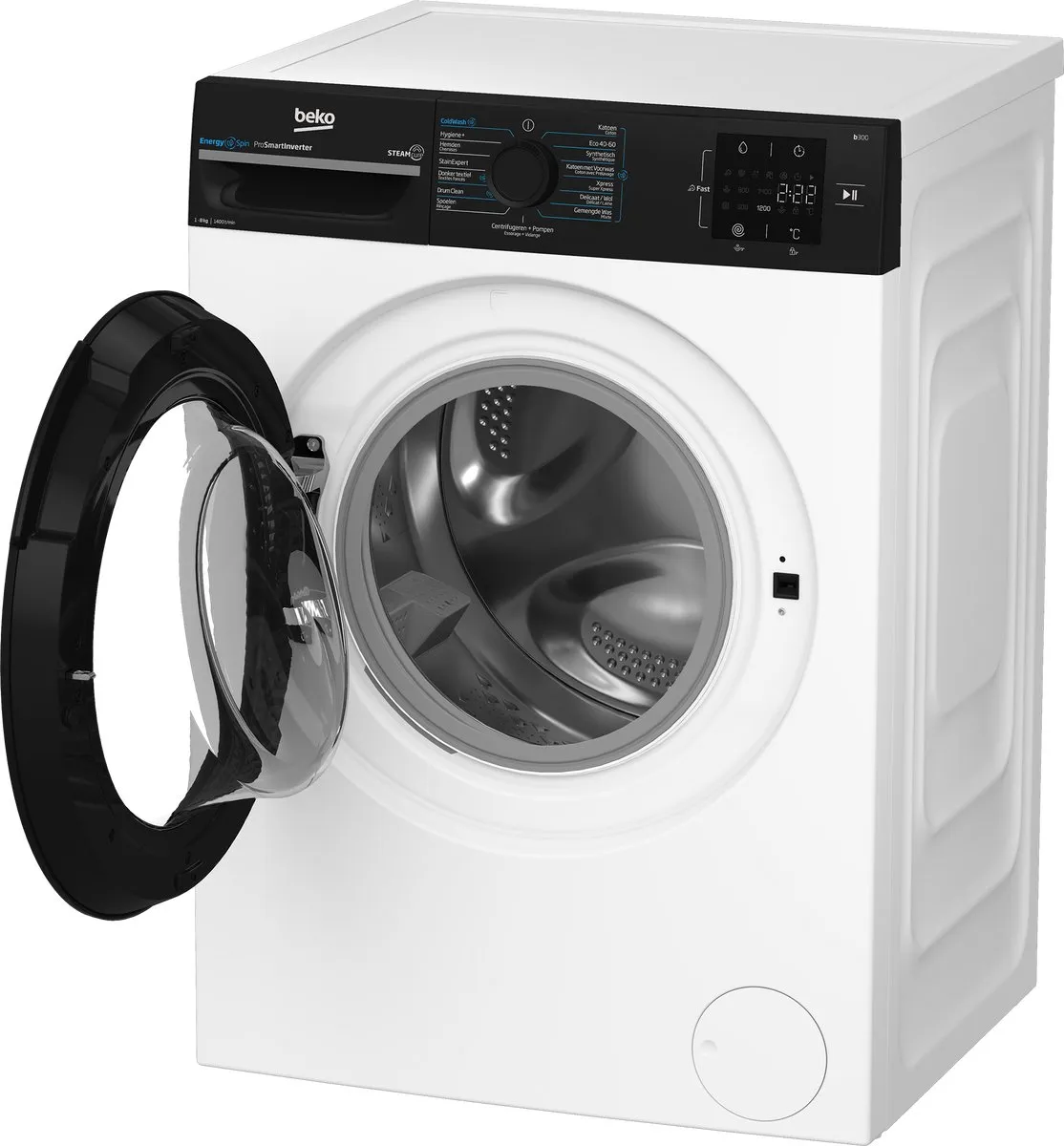 Beko BM3WFT3841B1 Wasmachine 8 kg - Wit