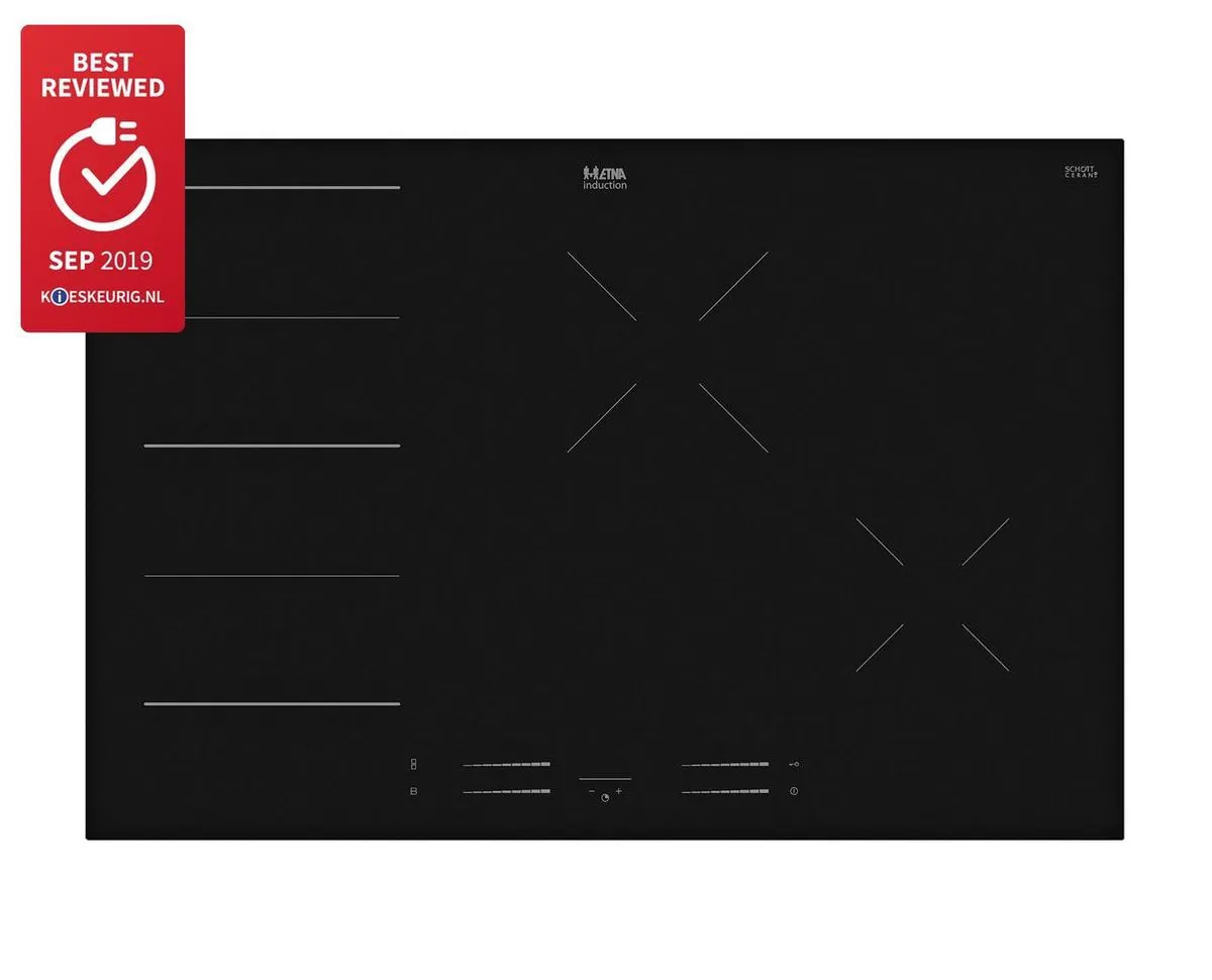 Etna KIF577ZT Inductiekookplaat 7,6kW - 4 Zones - Zwart