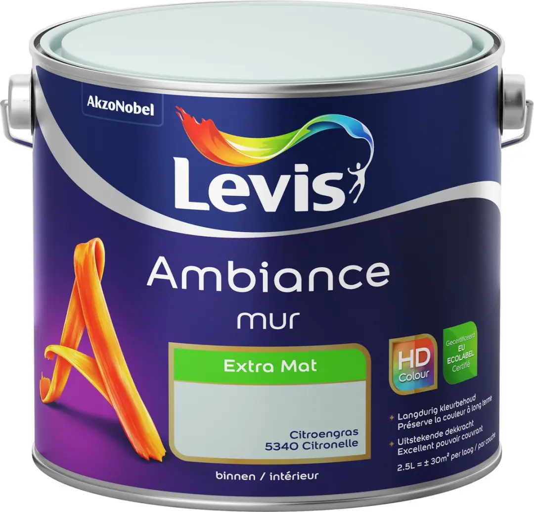Levi's Ambiance Mur Extra Mat Citroengras 2,5L