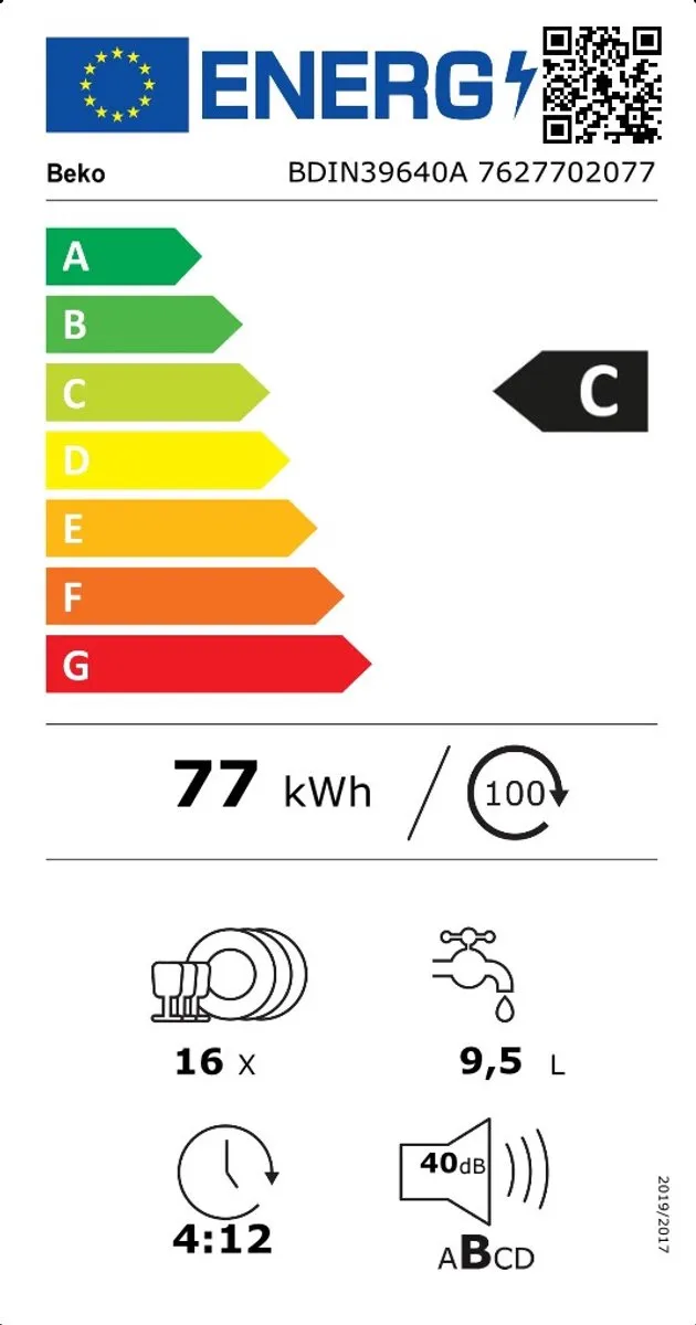 Beko BDIN39640A Inbouwvaatwasser 16 Couverts