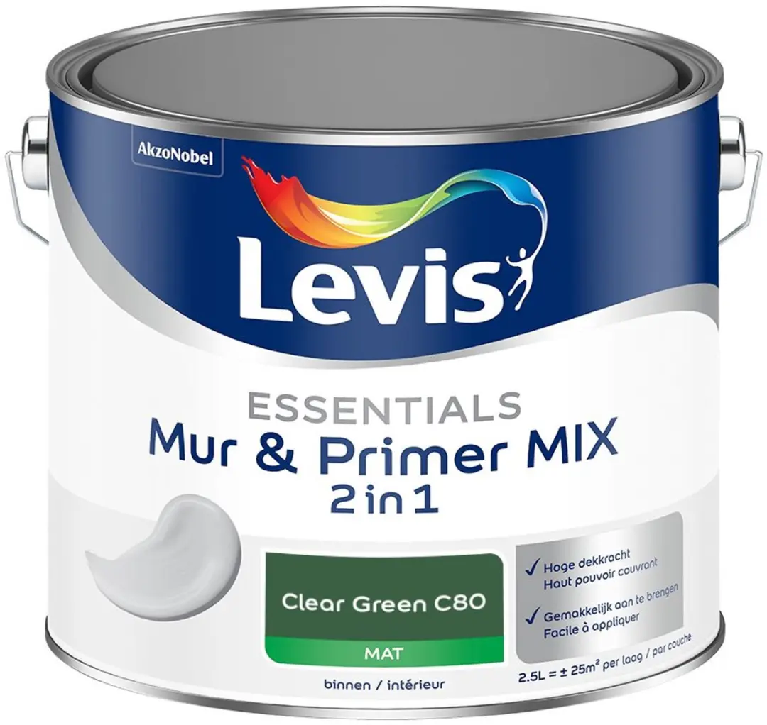 Levi's Essentials Mur & Primer Mix Clear Green C80 Mengverf 2,5L