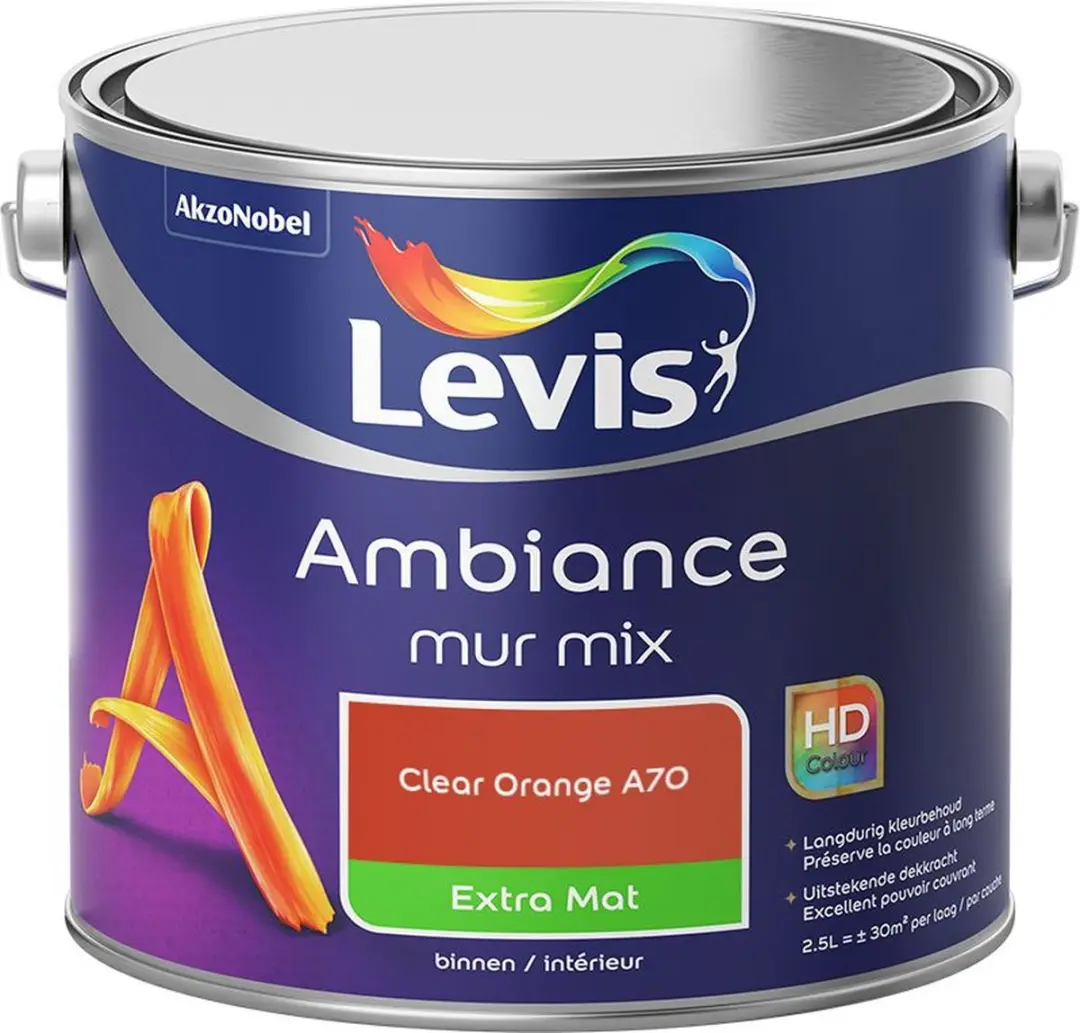 Levi's Ambiance Mur Extra Mat Mix Clear Orange A70 Mengverf 2,5L