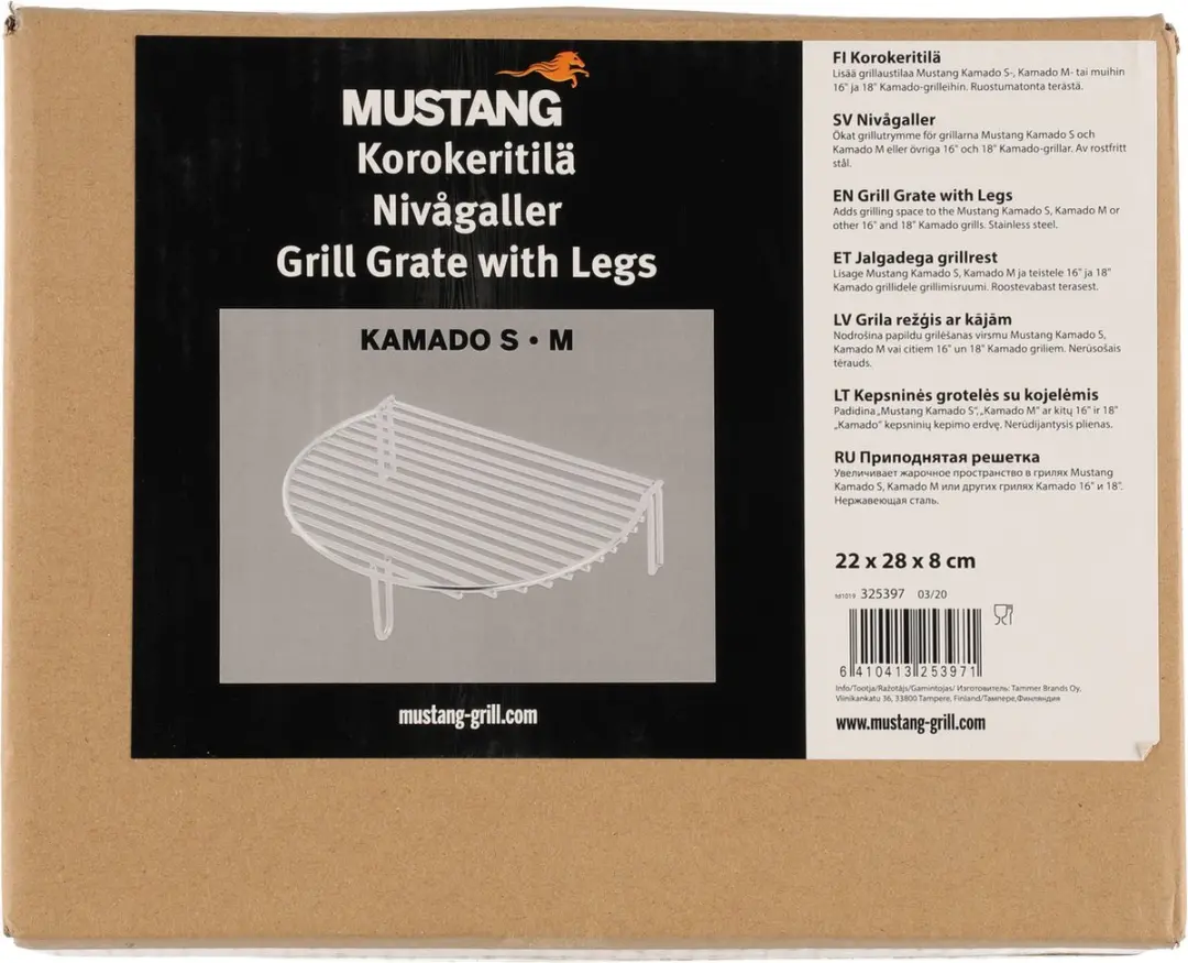 Mustang Roosteruitbreiding Kamado S/M - RVS 325397