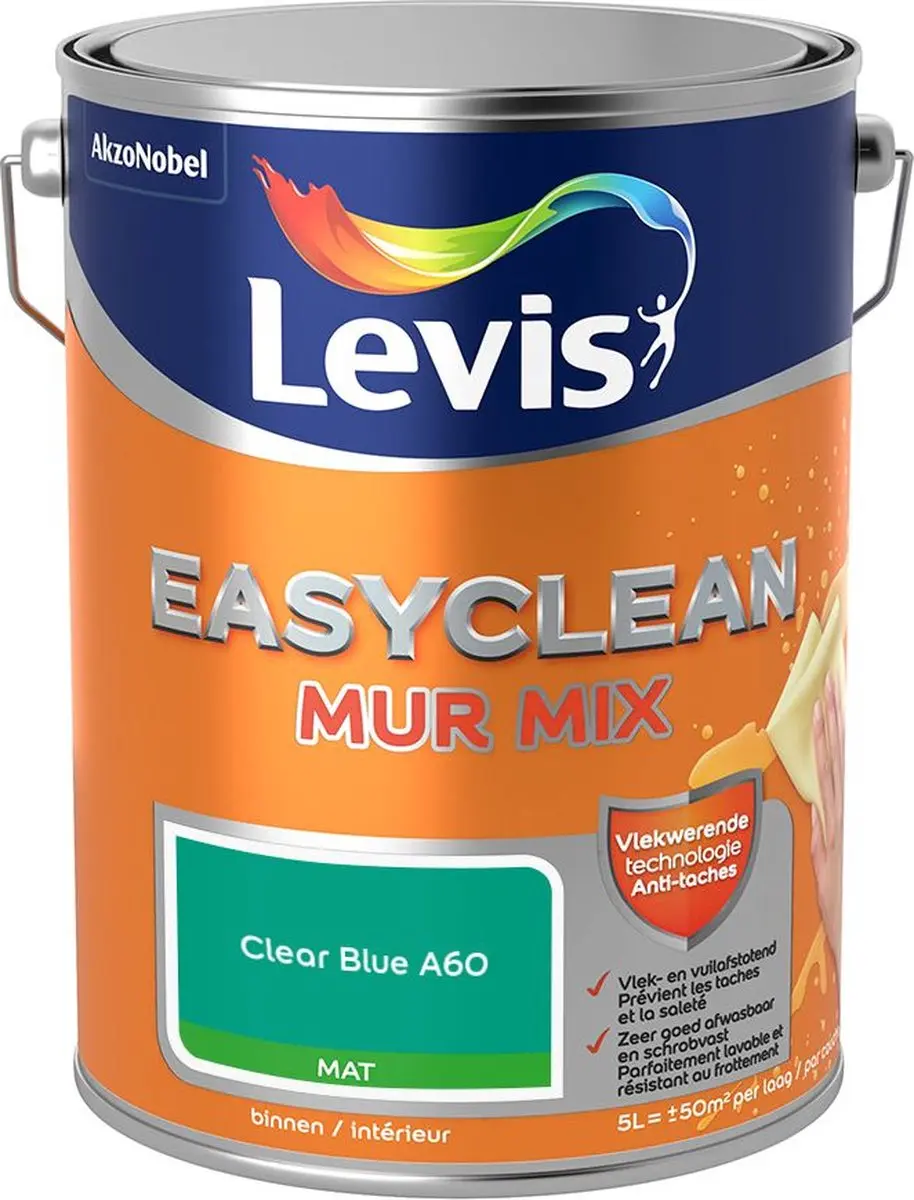 Levi's Easyclean Mur Mat Mix Clear Blue 5L