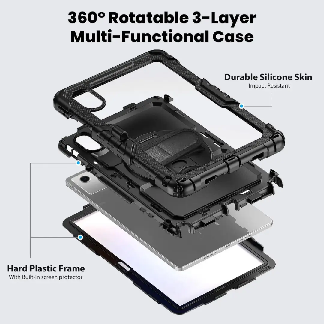 Selected Hoes met Screenprotector Lenovo Idea Tab/K11 Gen 2 - Zwart