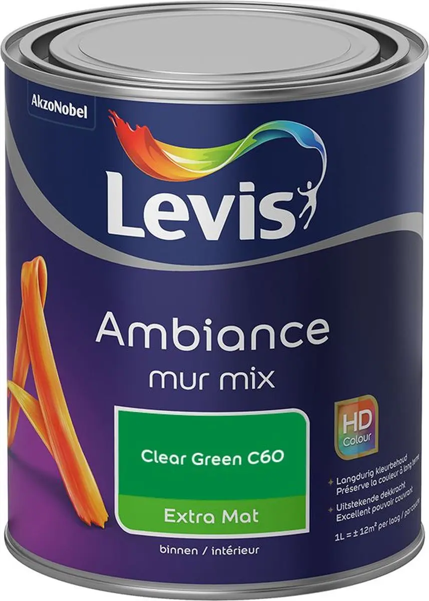 Levi's Ambiance Mur Extra Mat Mix Clear Green C60 Mengverf 1L