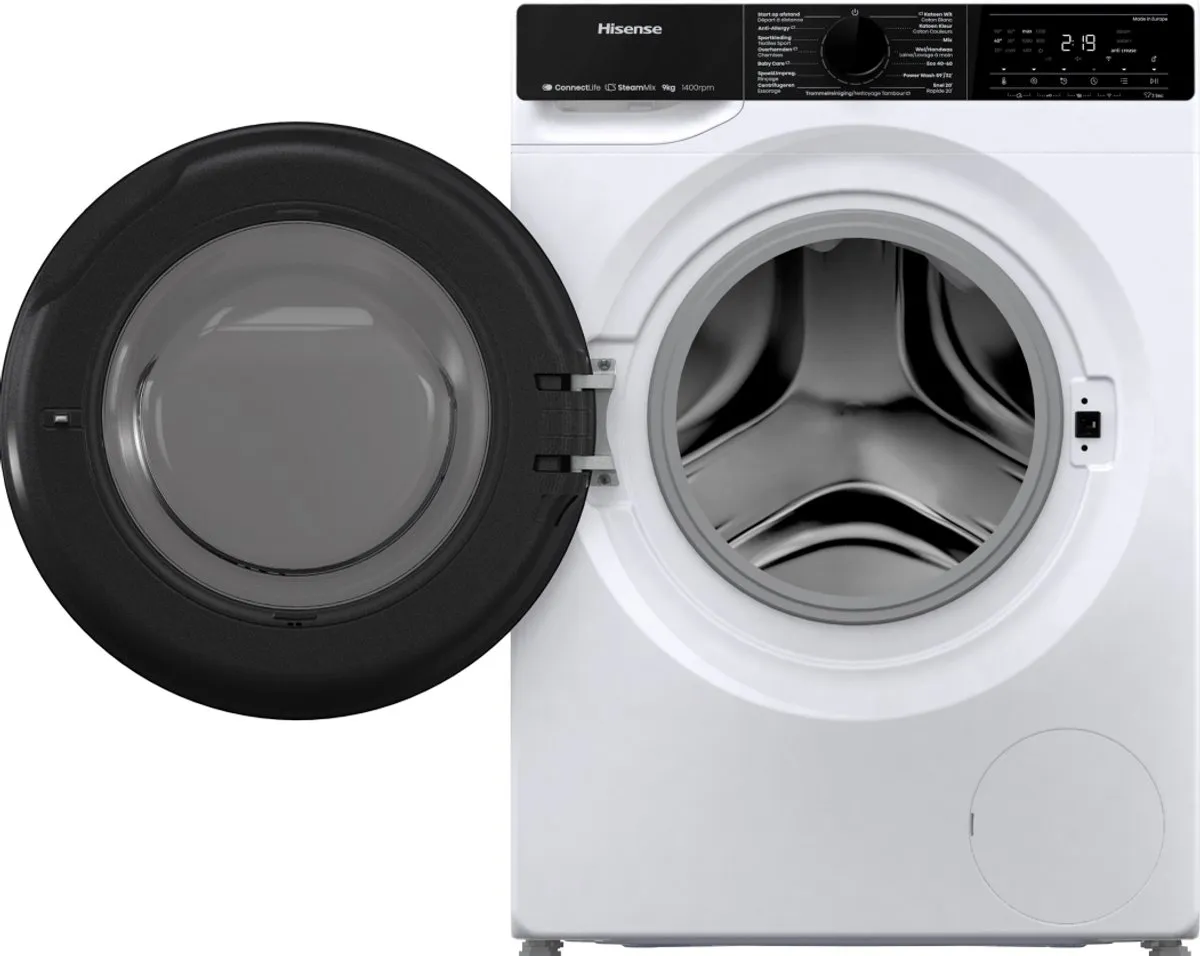 Hisense WF5V943BW/BLX Wasmachine Voorlader 9 kg 1300 RPM - Wit