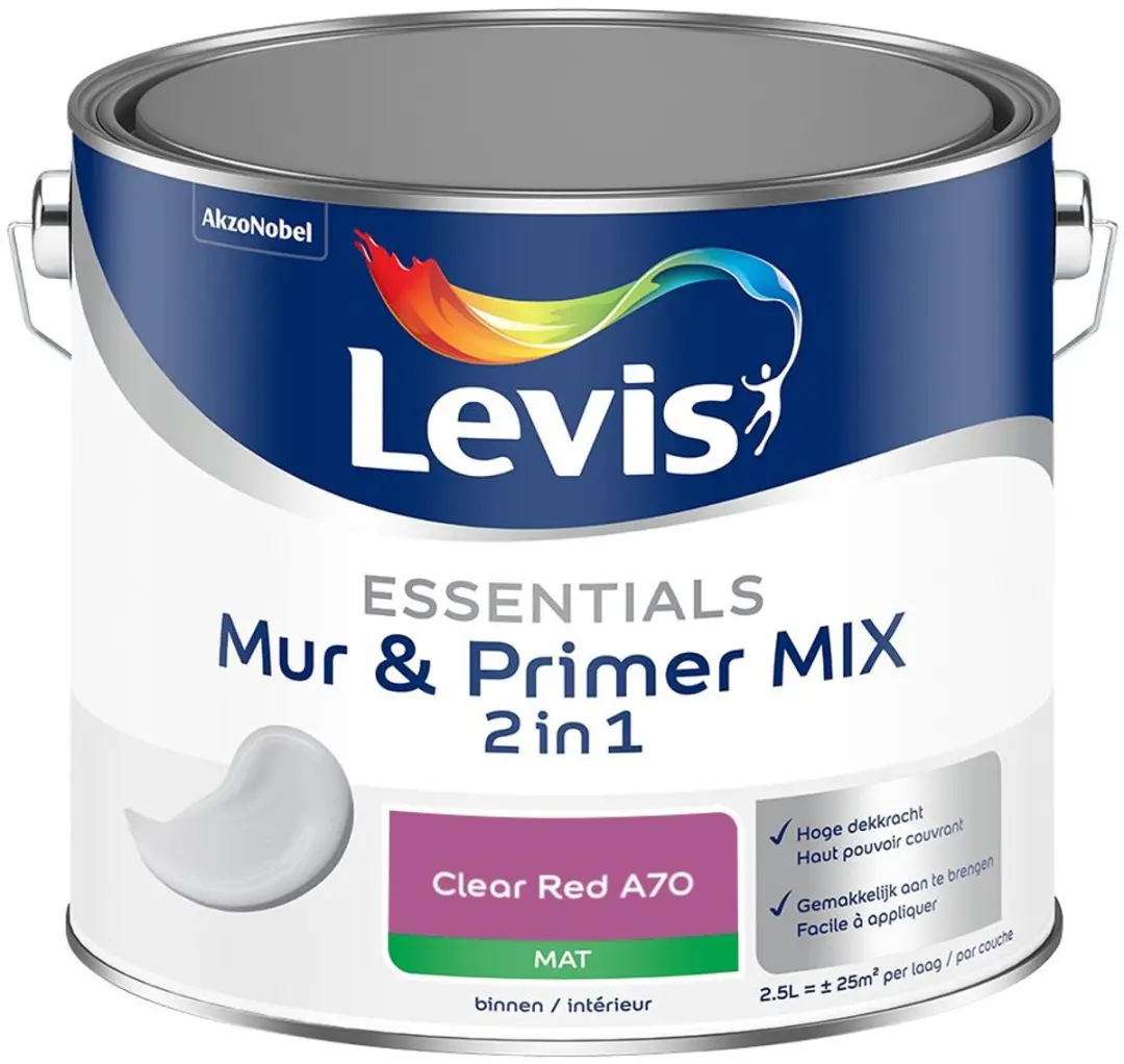 Levi's Essentials Mur & Primer Mix Clear Red A70 Mengverf 2,5L
