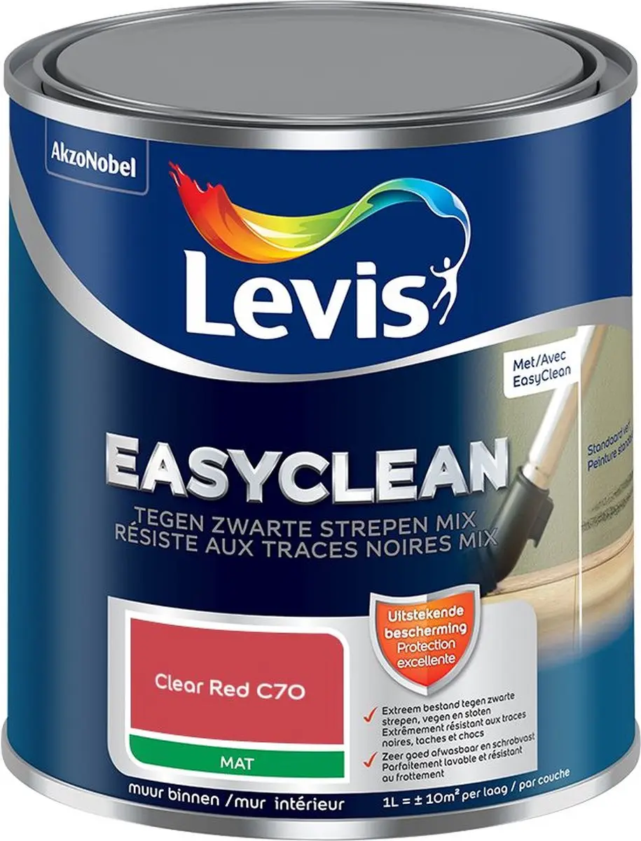 Levi's Easyclean Tegen Zwarte Strepen Mix Clear Red C70