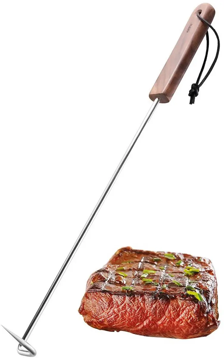 GEFU Sparo BBQ Draaihaak RVS & Walnoothout 44cm