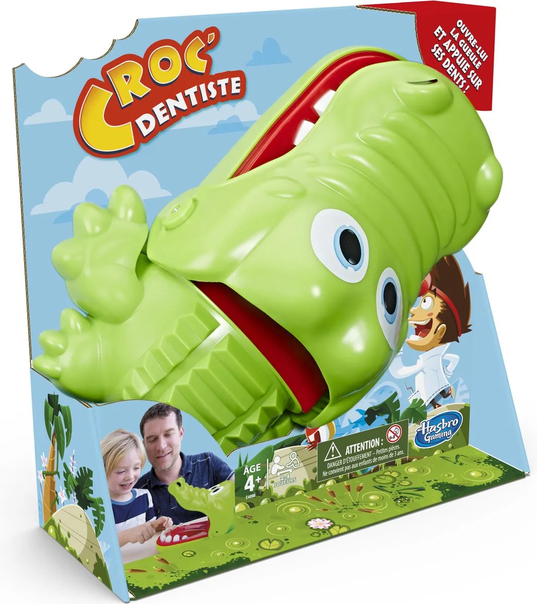 Hasbro Krokodil met Kiespijn Actiespel - 4 Spelers - afbeelding 6 van 6