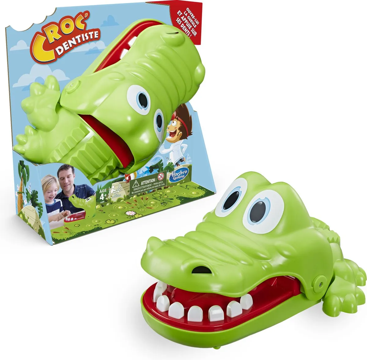 Hasbro Krokodil met Kiespijn Actiespel - 4 Spelers