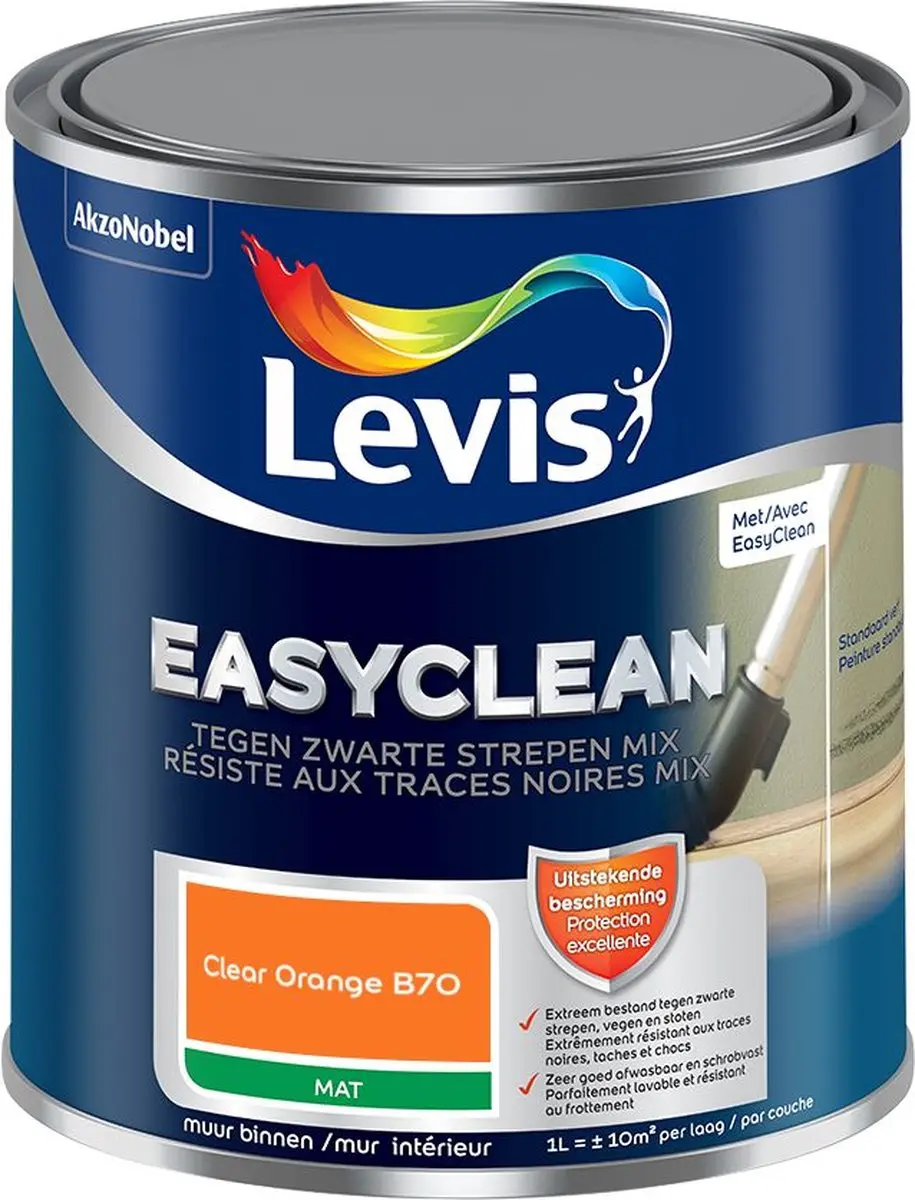 Levi's Easyclean Tegen Zwarte Strepen Mengverf Clear Orange B70