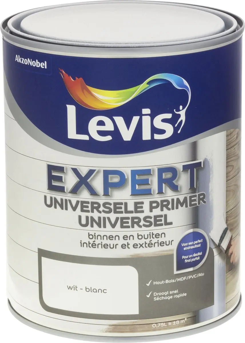 Levi's Expert Universele Primer Binnen & Buiten Wit 0,75L