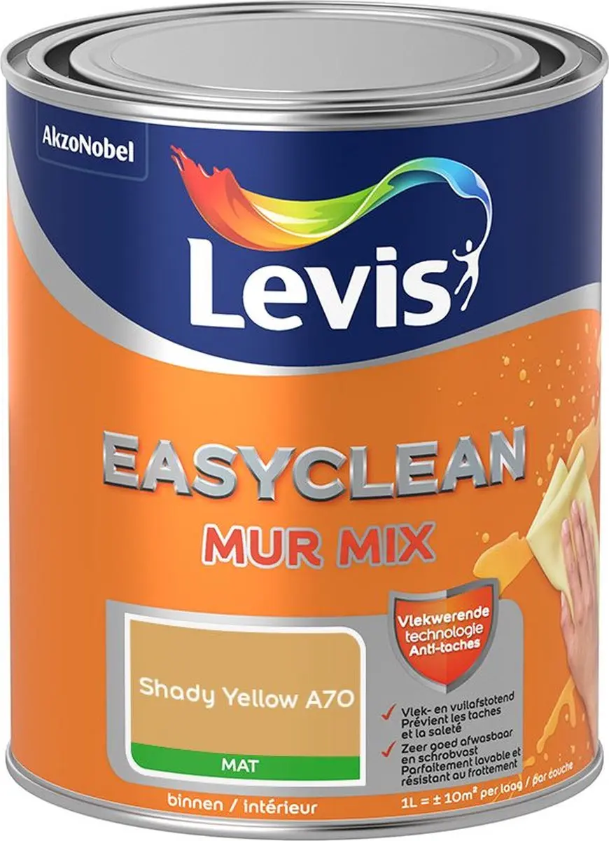 Levi's Easyclean Mur Mat Mix Shady Yellow A70 Mengverf 1L
