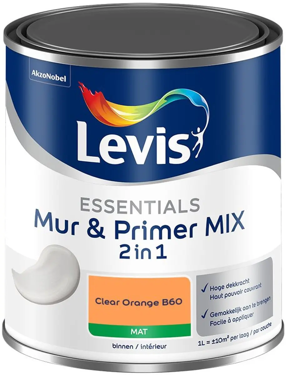 Levi's Essentials Mur & Primer Mix Clear Orange B60 Mengverf 1L