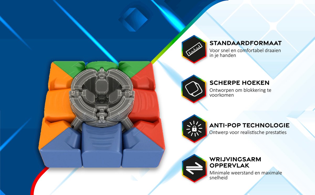 Goliath Nexcube 3x3 Kubus - Breinbreker Puzzel - Speedcube - kubus - De snelste speedcube op de markt!