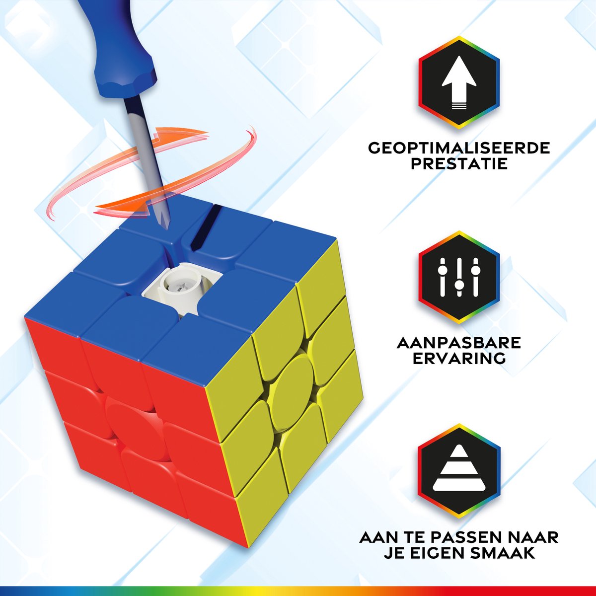 Goliath Nexcube 3x3 Kubus - Breinbreker Puzzel - Speedcube - kubus - De snelste speedcube op de markt!