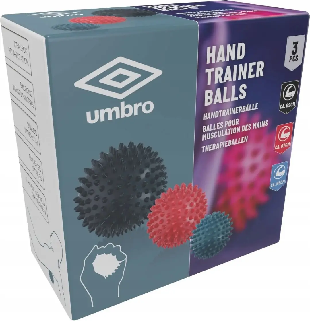 Umbro Massagebal Set 3 Stuks - Zwart/Rood/Blauw - afbeelding 4 van 4