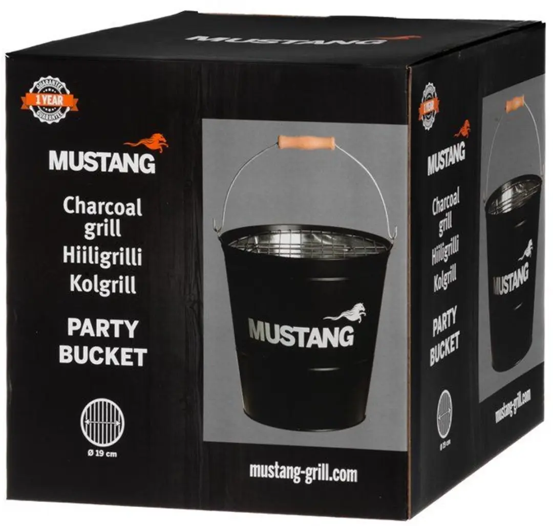 Mustang Tafel BBQ 19cm - Zwart