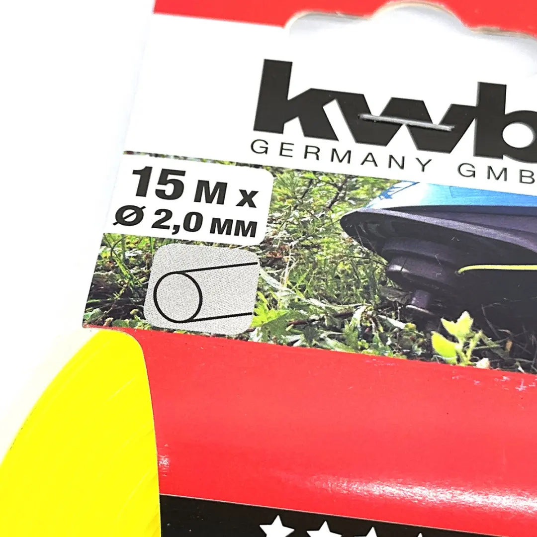KWB Nylon Draad Grastrimmer 2mm - 15m - Geel