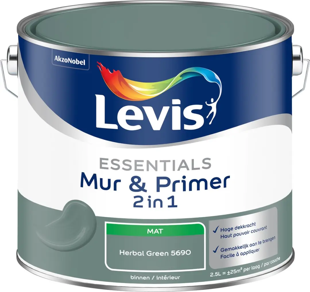 Levi's Essentials Mur & Primer Herbal Green 2,5L