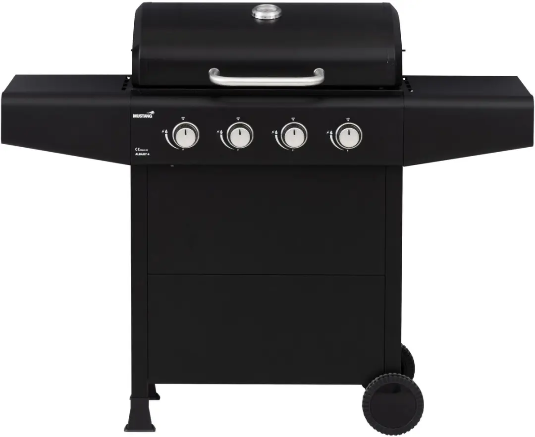 Mustang Gasbarbecue Albany 4 - 4 Branders 8,4 kW - Zwart - afbeelding 6 van 6