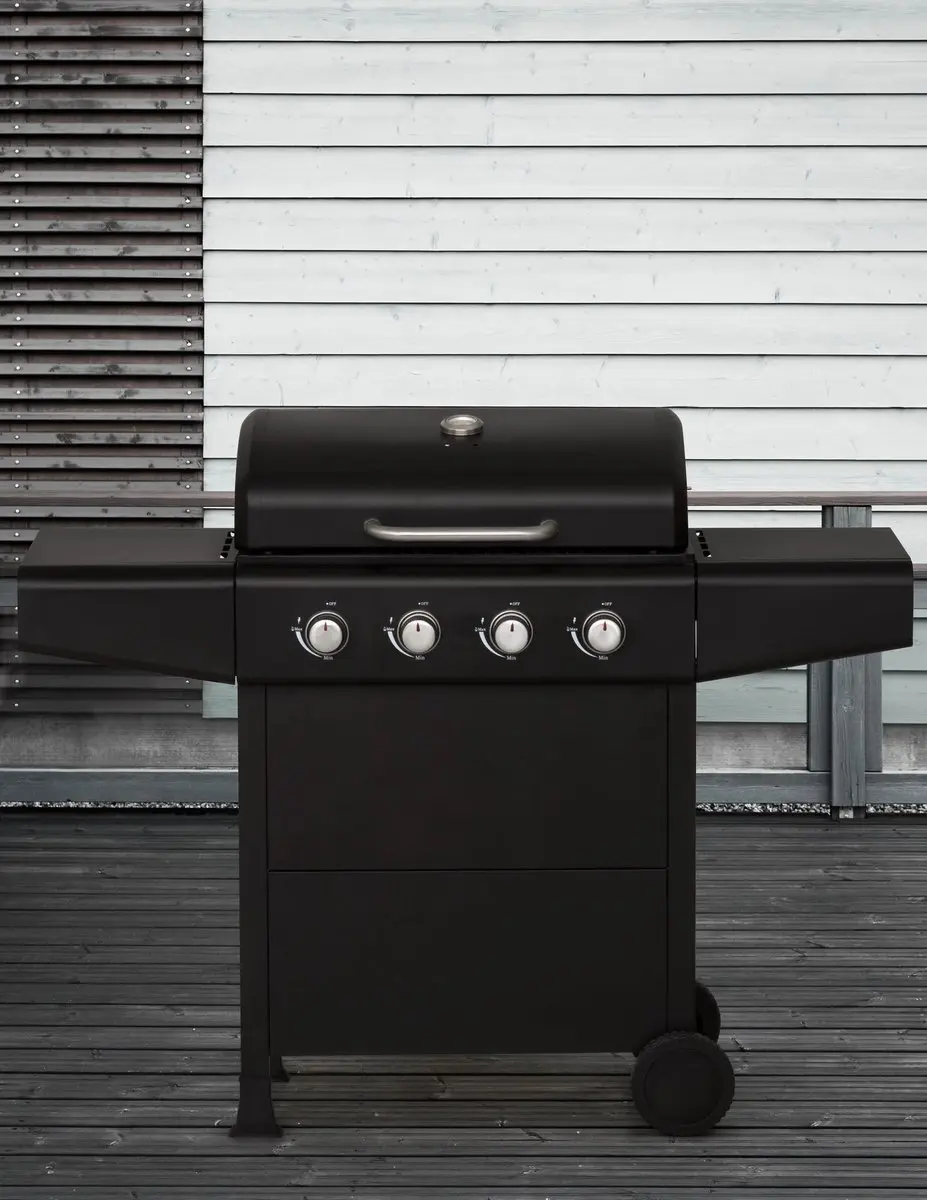 Mustang Gasbarbecue Albany 4 - 4 Branders 8,4 kW - Zwart