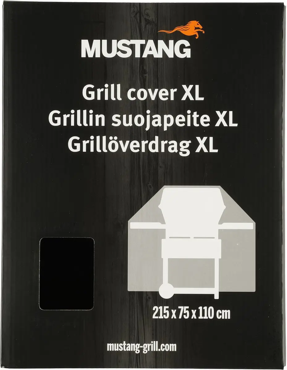 Mustang Beschermhoes XL 215x75x110cm - Zwart