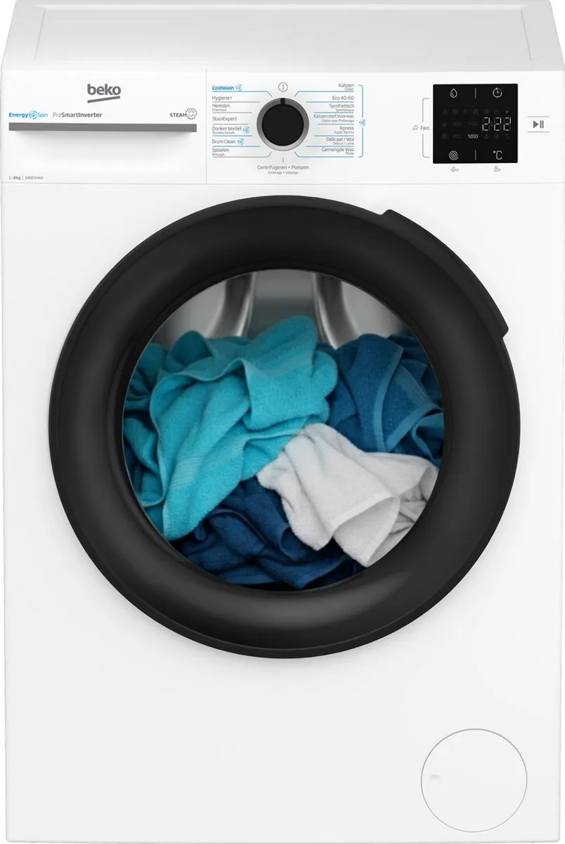 Beko BM3WFT31041W EnergySpin Wasmachine 10 kg