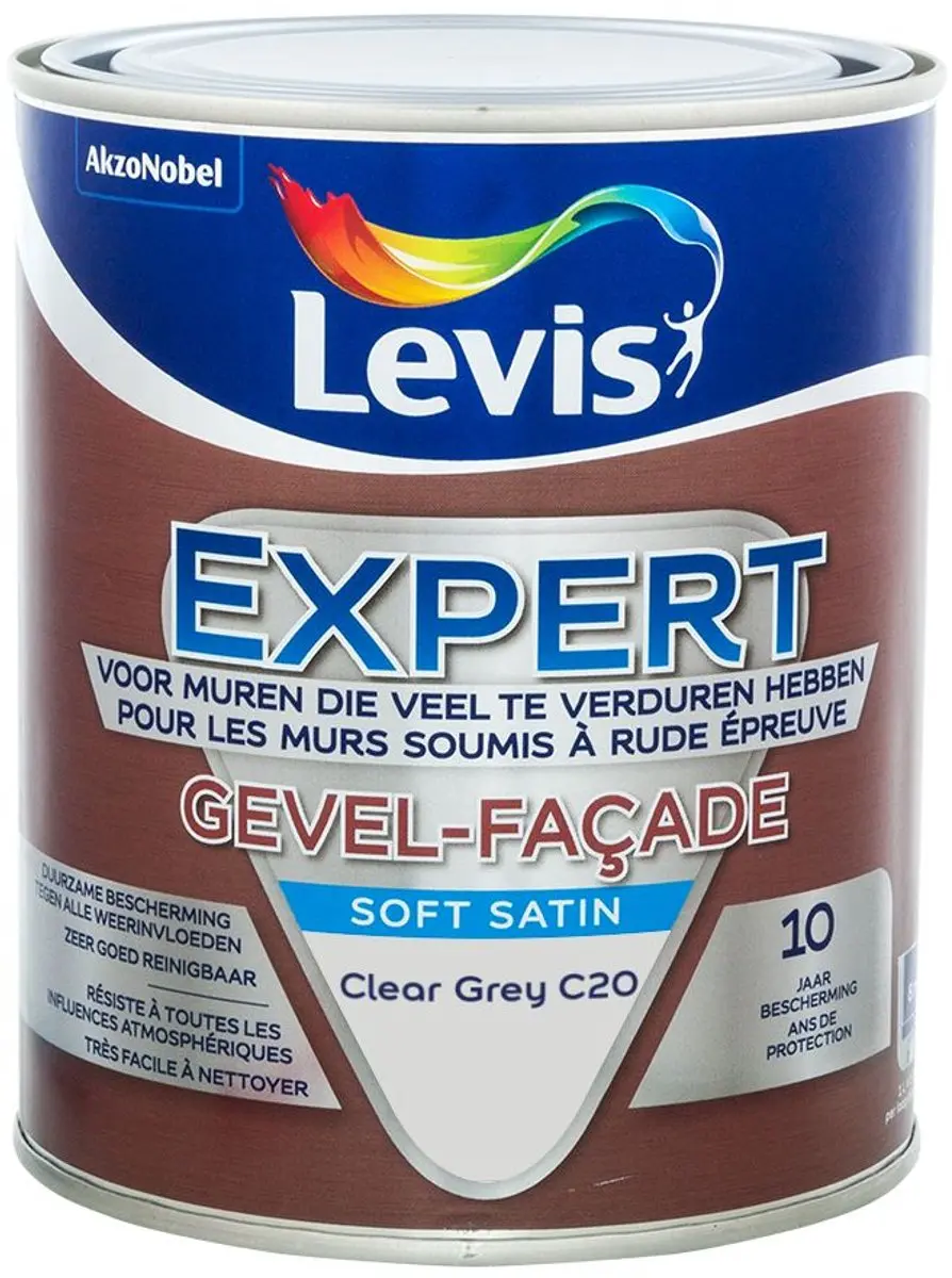 Levi's Expert Gevel Mix Clear Grey C20 Mengverf 1L