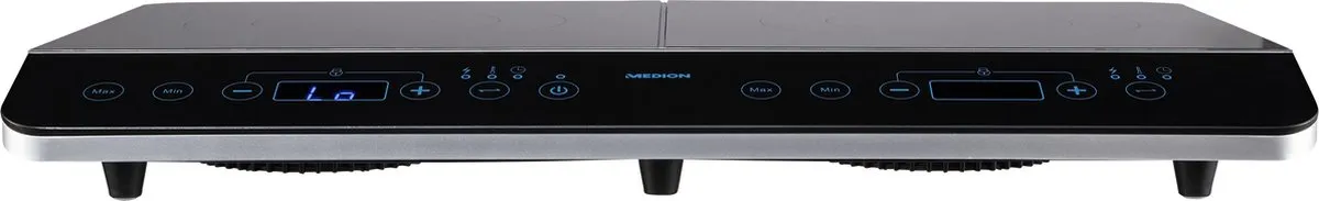 Medion MD15324 Dubbele Inductiekookplaat 3500W - 2x20cm - Zwart