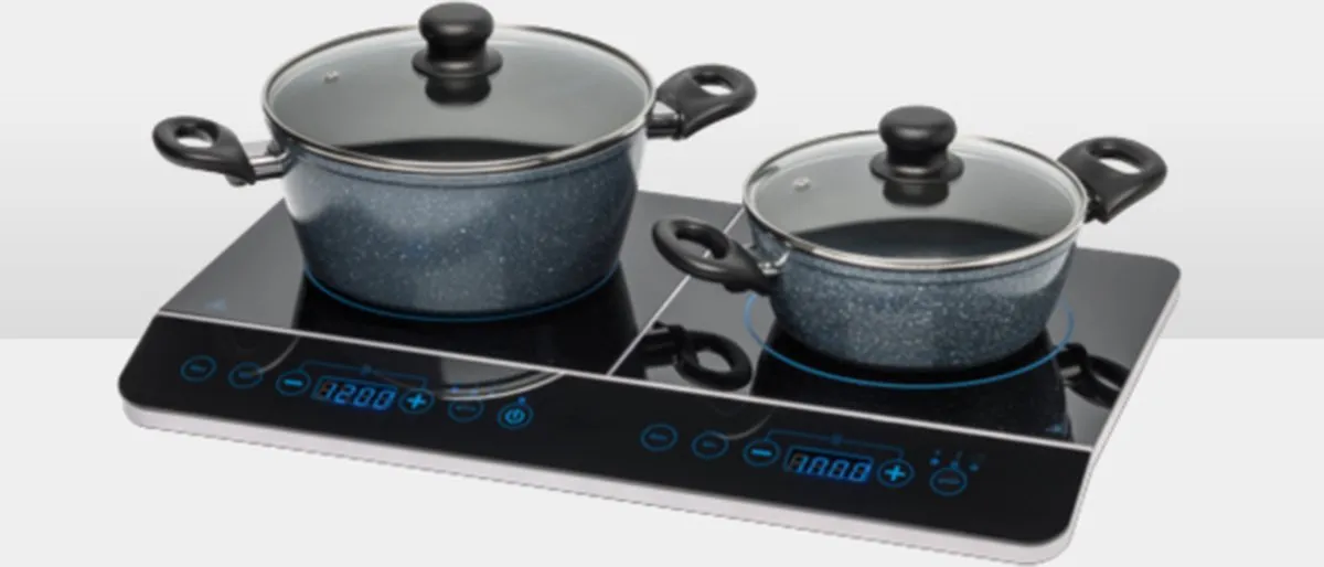 Medion MD15324 Dubbele Inductiekookplaat 3500W - 2x20cm - Zwart