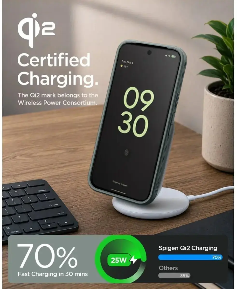 Spigen Liquid Air MagFit ACS11853 Hoesje - Google Pixel 11 - Groen