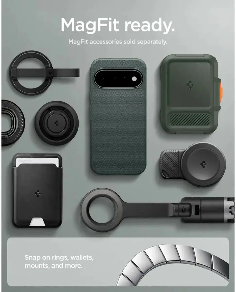 Spigen Liquid Air MagFit ACS11853 Hoesje - Google Pixel 11 - Groen