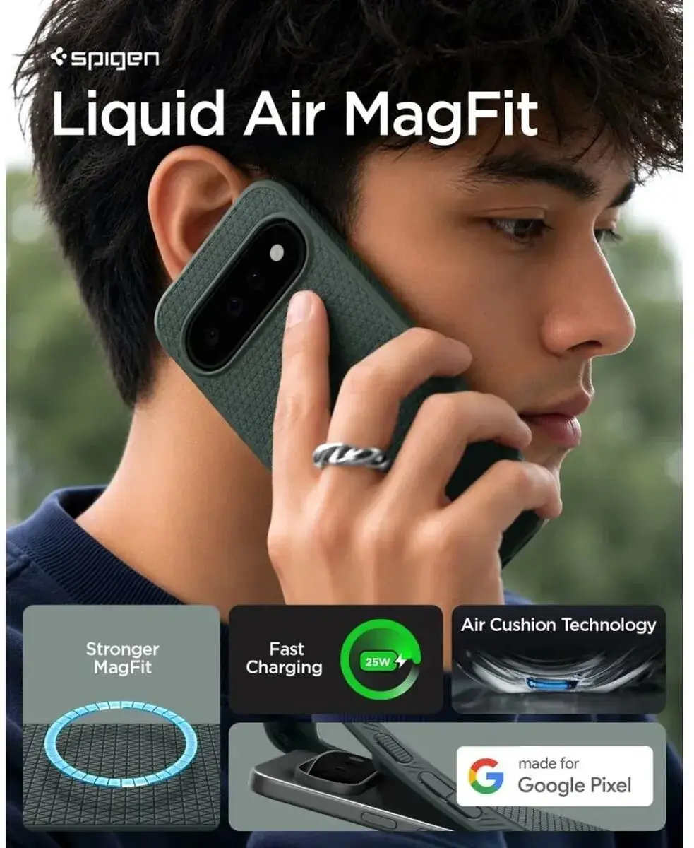 Spigen Liquid Air MagFit ACS11853 Hoesje - Google Pixel 11 - Groen