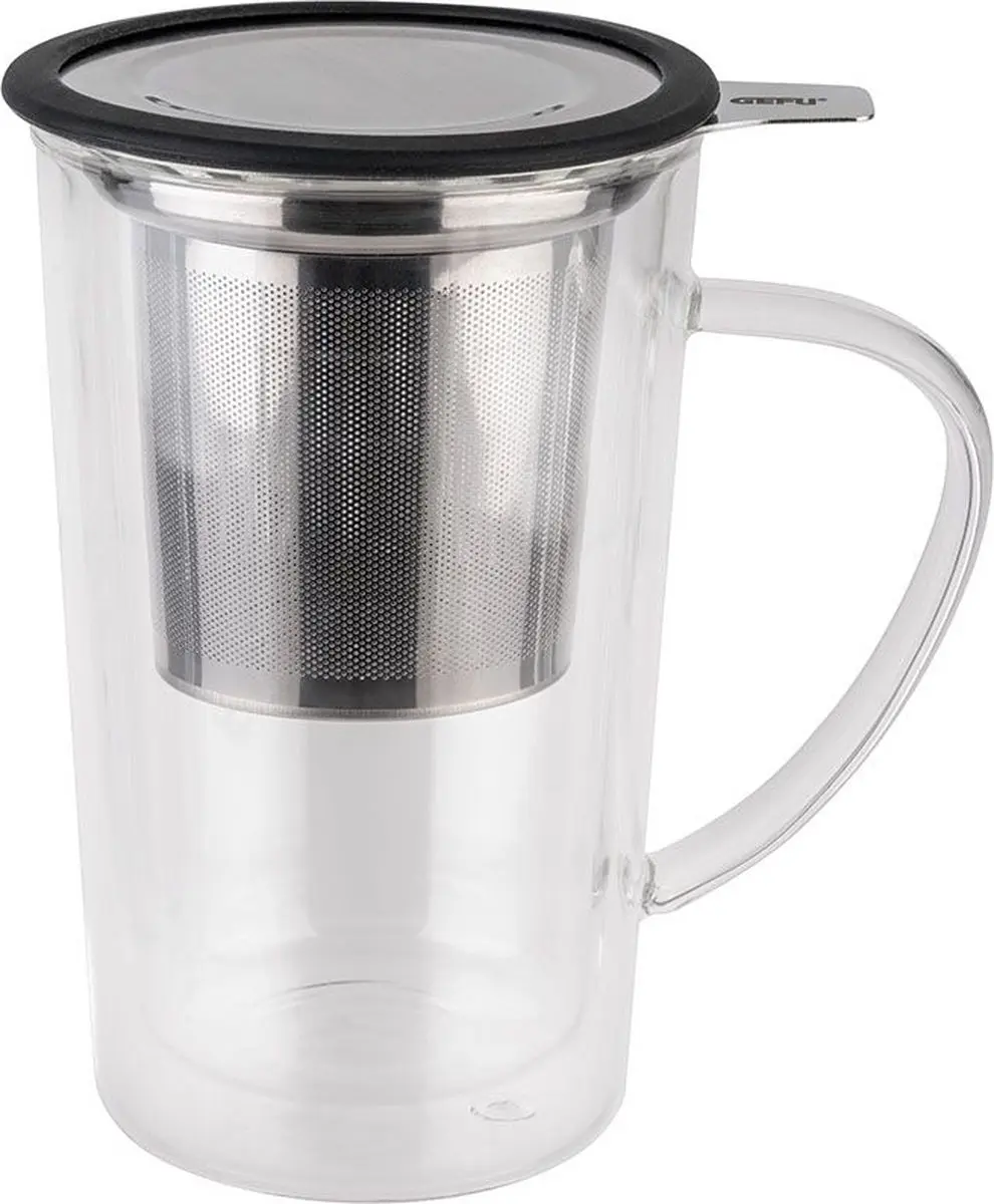 GEFU Theeglas met filter MIRA 0.24L - Transparant