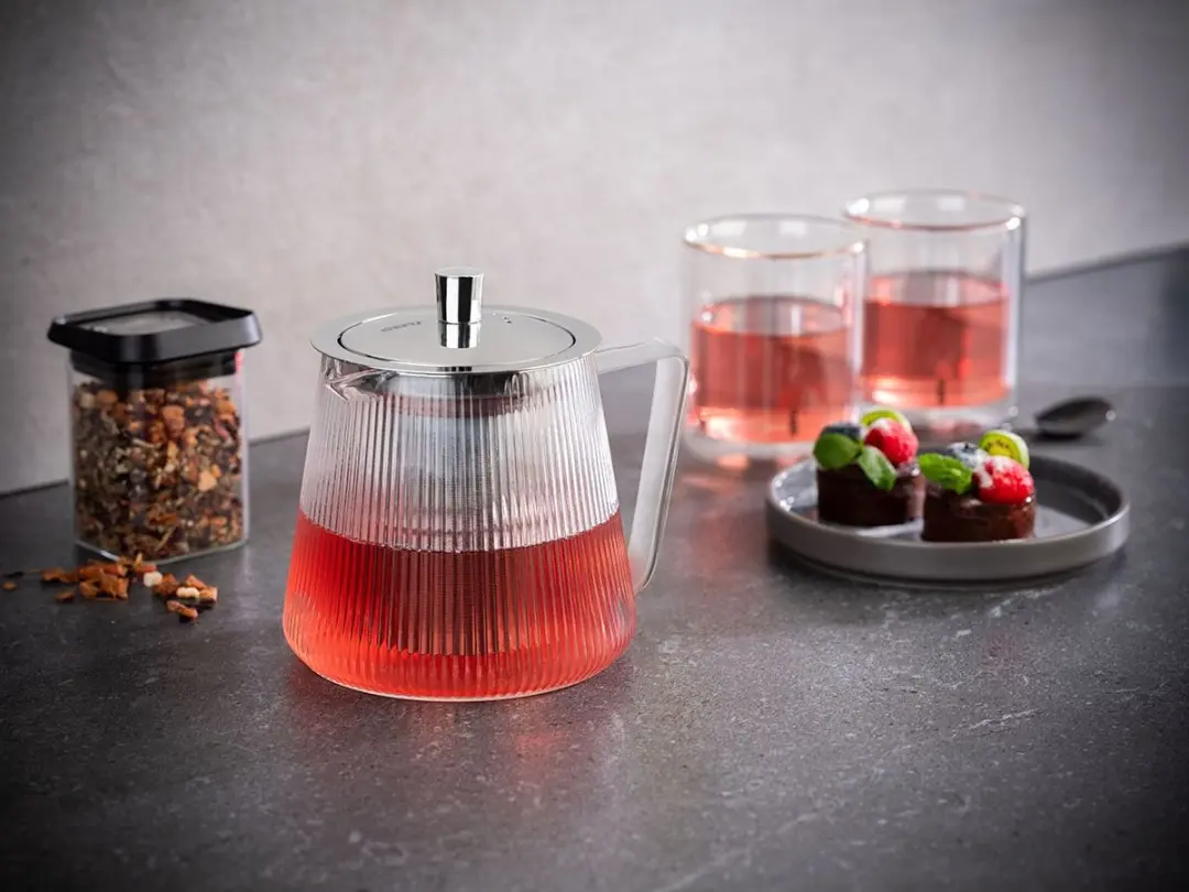GEFU Theepot Infusa 0.8L - Transparant/RVS
