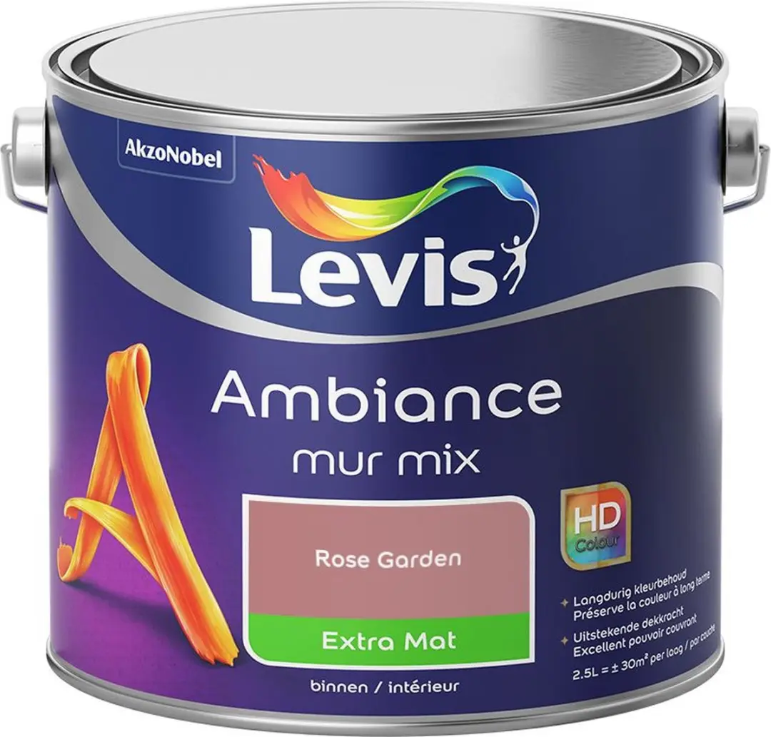 Levi's Ambiance Mur Extra Mat Mix Rose Garden Mengverf 2,5L