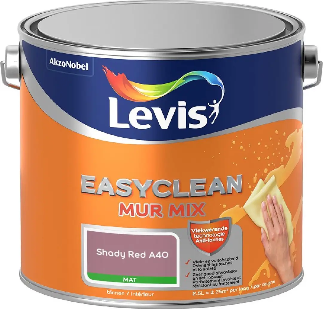 Levi's Easyclean Mur Mat Mix Shady Red 2,5L