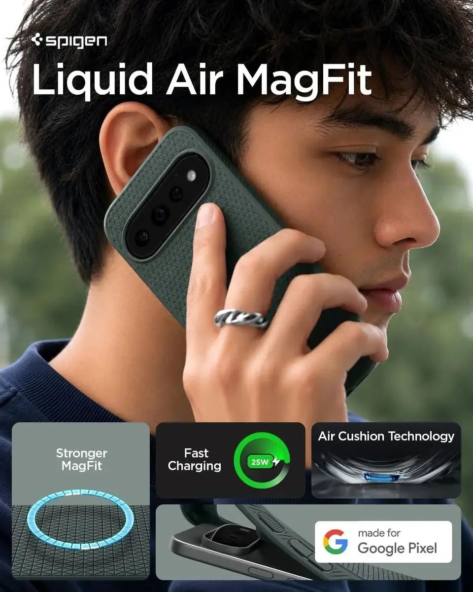 Spigen Liquid Air MagFit ACS11863 Hoesje - Google Pixel 11 Pro XL - Groen